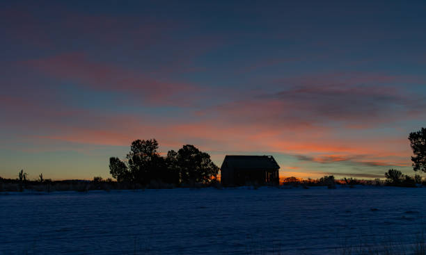 istock A Beautiful Sunrise over a small Farm 1211007255