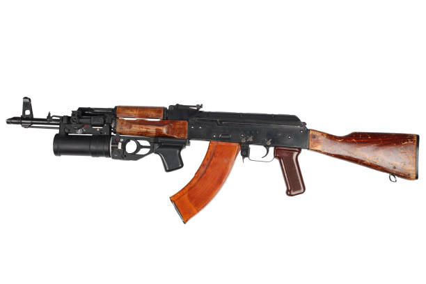 istock AK 47 with underbarrel grenade launcher 1211007536