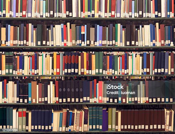 Library Bookshelf Stock Photo - Download Image Now - University, Backgrounds, Book