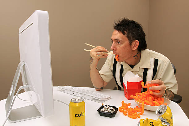 Crazy and stressed man in front of the computer