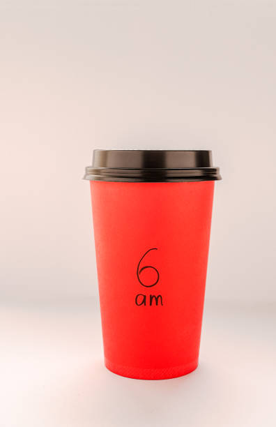istock Red paper Cup with hot coffee in the morning 1211011720