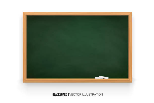 istock Chalkboard 3D. Realistic green blackboard in wooden frame isolated on white background.chalk on a blackboard.Rubbed out dirty chalkboard. Background for school or restaurant design, menu.vector 1211018636