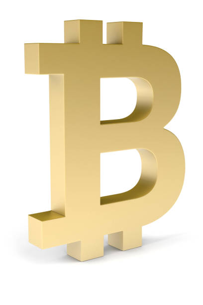 Bitcoin Sign Bitcoin sign isolated on white background.3D Render btcbit vakances stock pictures, royalty-free photos & images