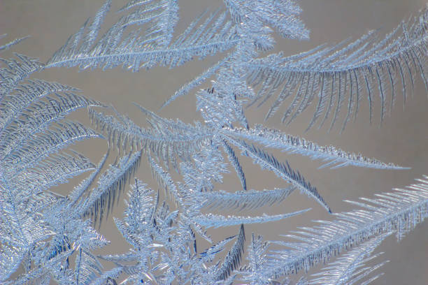 istock frosty patterns on the window glass closeup. natural textures and backgrounds. ice patterns on frozen 1211021518