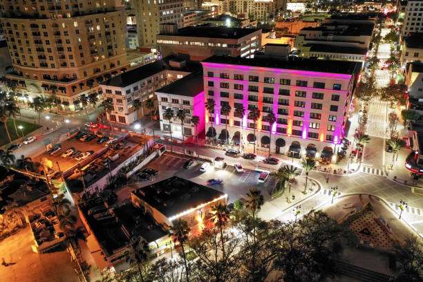 istock Night aerial image West Palm Beach FL neon lights 1211025013