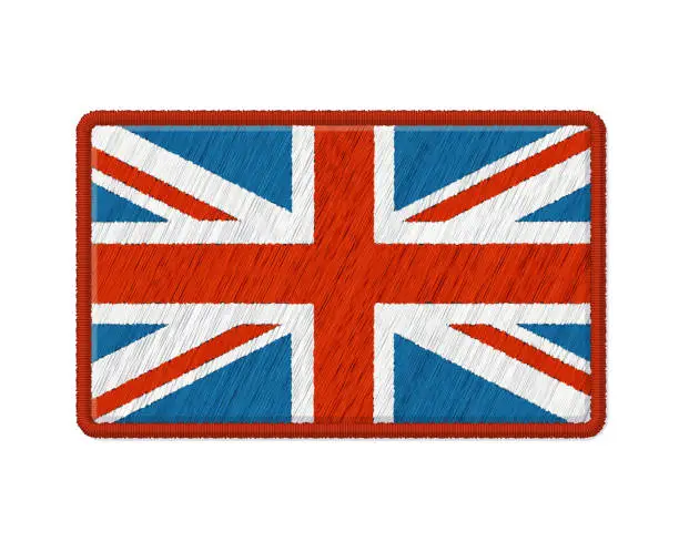 Vector illustration of Great Britain Flag Patch