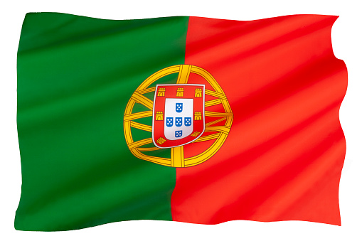 The national flag and ensign of Portugal - Bandeira de Portugal - adopted on 30 June 1911.