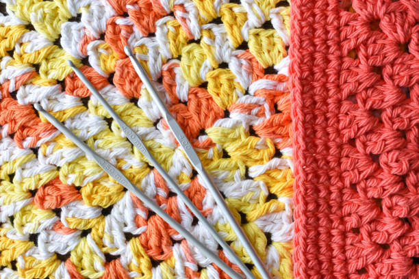 istock Crochet Dishcloths and Crochet Hooks 1211032376