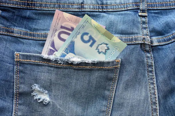 Photo of Canadian Money Close Up