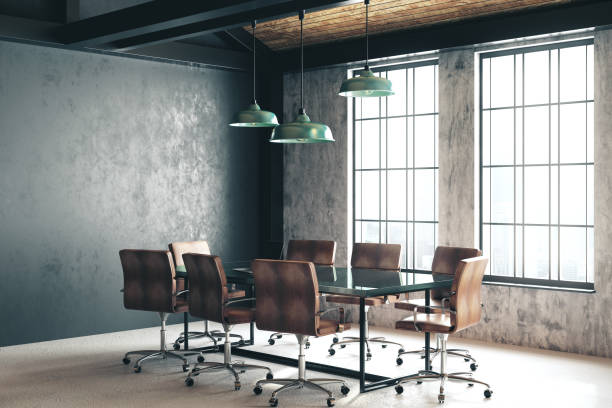 istock Contemporary meeting room 1211036281