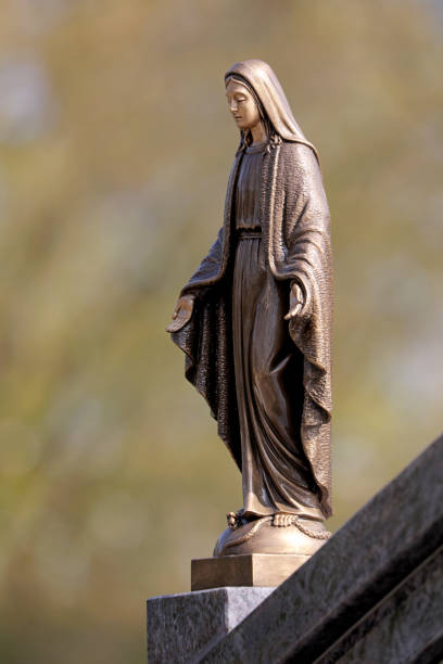 istock the Virgin Mary figurine on blurred background 1211036523