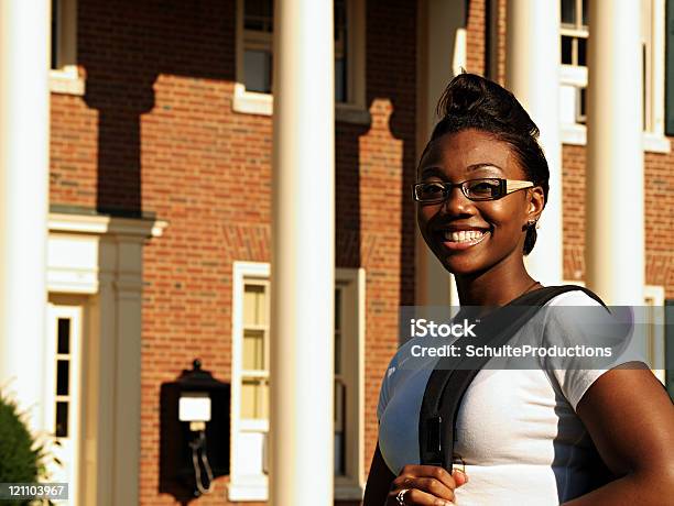 Black Female College Student Stock Photo - Download Image Now - 18-19 Years, Adult, Adults Only