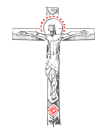 Jesus Christ at the Cross illustration