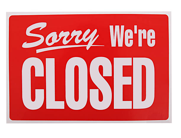 Closed Sign a red closed sign isolated on white. closed sign stock pictures, royalty-free photos & images