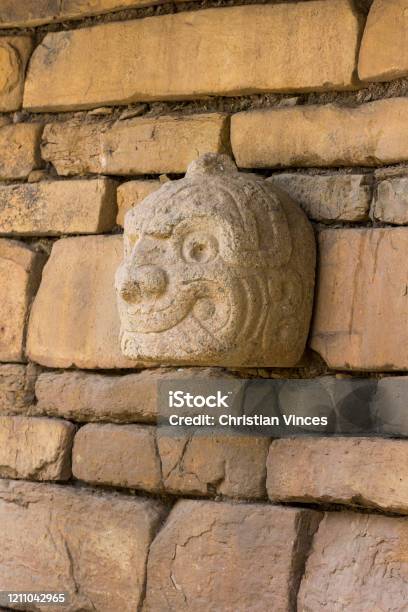 Cabeza Clava Or Preincan Sculpture In Peru Stock Photo - Download Image Now - Ancash Region, Ancient, Ancient Civilization