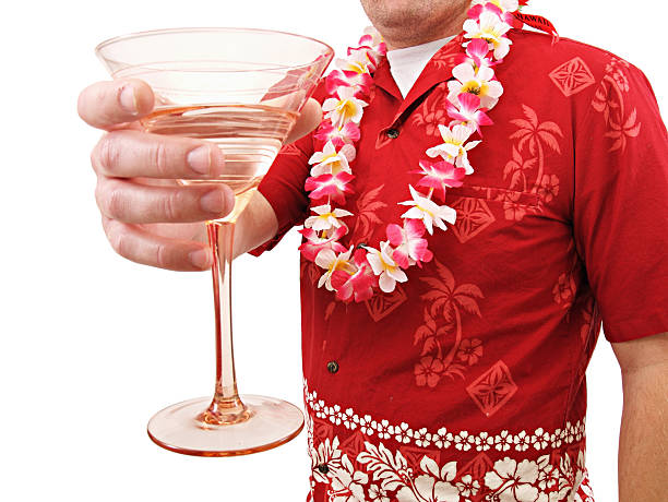 istock Hawaiian Shirt Lei and Drink 121104307