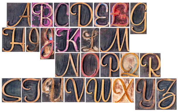 istock alphabet in ornamental wood type printing blocks 1211049017