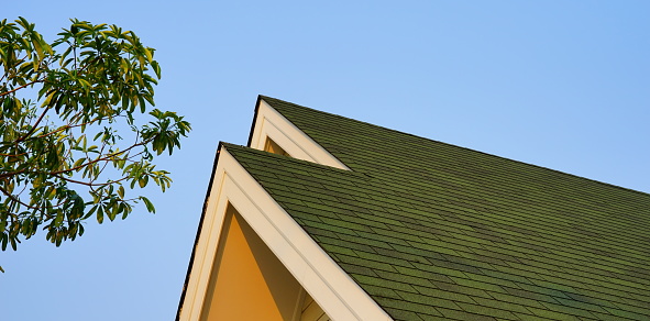 Gable roof of house