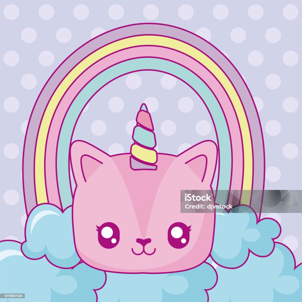 Ilustración de Unicornio Kawaii Con Nubes Y Arco Iris Sobre Fondo Púrpura y más Vectores Libres de Derechos de Amor - iStock Ilustración de Unicornio Kawaii Con Nubes Y Arco Iris Sobre Fondo Púrpura y más Vectores Libres de Derechos de Amor - iStock