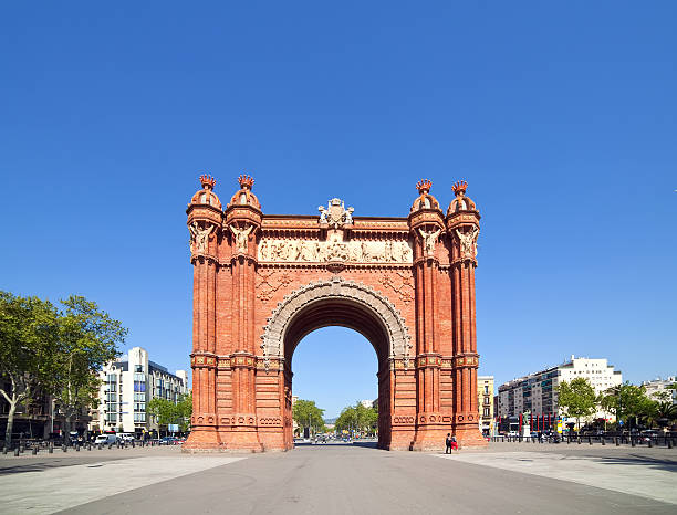 Arc de Triomf in Barcelona View of Barcelona, Spain. Arc de Triomf arc de triomf barcelona stock pictures, royalty-free photos & images