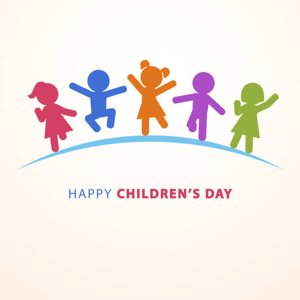 illustrazioni stock, clip art, cartoni animati e icone di tendenza di felice giornata dei bambini - bambini maschi immagine