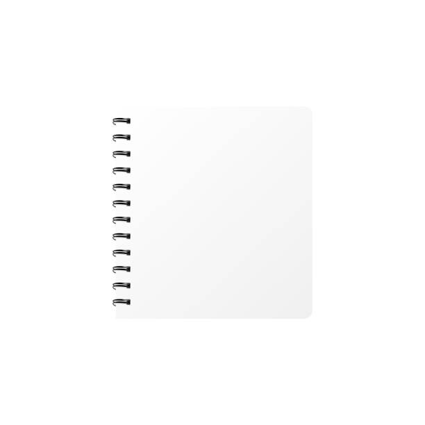 notebook-mockup. hinweis mit spirale. notebook realistischen stil. notizblock leeres papier vektor isoliert e-wert abbildung - spiral notebook note pad spiral ring binder stock-grafiken, -clipart, -cartoons und -symbole