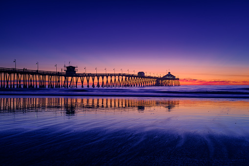 This is a photograph of the pier in Imperial Beach, San Diego, California.