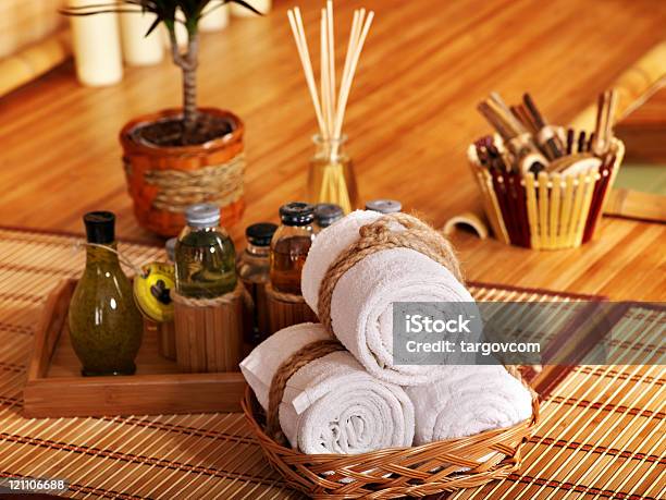 Spa Still Life With Bamboo Stock Photo - Download Image Now - Aromatherapy, Bamboo - Material, Beauty Spa