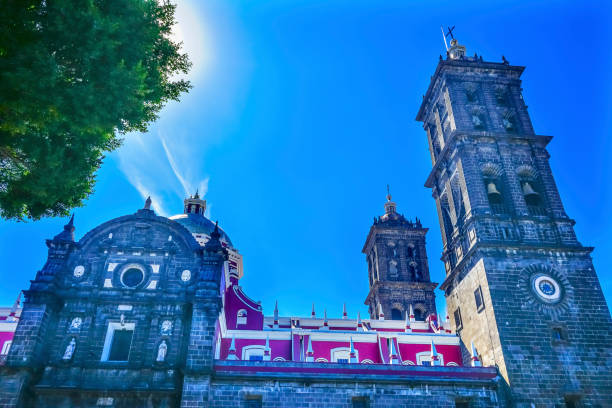 istock Facade Outside Puebla Cathedral Mexico 1211075228