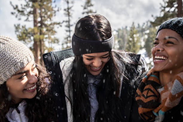 istock Friends Hiking In The Snow 1211081255
