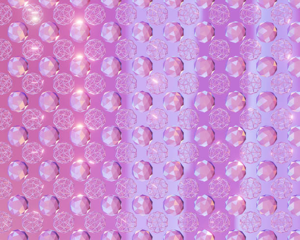 istock abstract background of pink crystal spheres. 3d rendering 1211088852