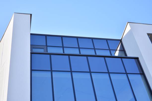 istock Abstract reflection of modern city glass facades. 1211089285