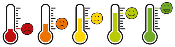 smiley rating barometer smiley rating barometer vector graphic barometer stock illustrations