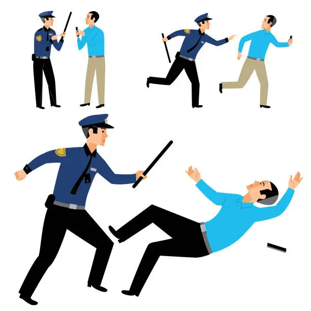 Vector illustration of Tougher penalties for Jaywalking and texting