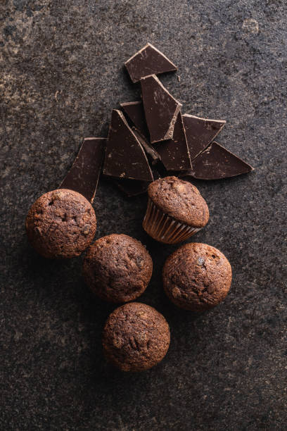 istock Tasty chocolate muffins. Sweet cupcakes. 1211108284
