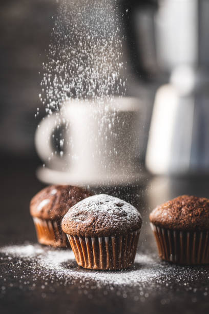 istock Tasty chocolate muffins. Sweet cupcakes. 1211108884