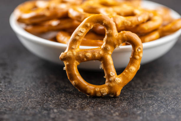 istock Crispy pretzels. Tasty snack. 1211110742