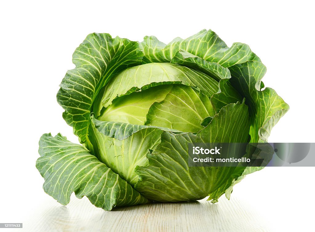 Cabbage isolated on white Antioxidant Stock Photo