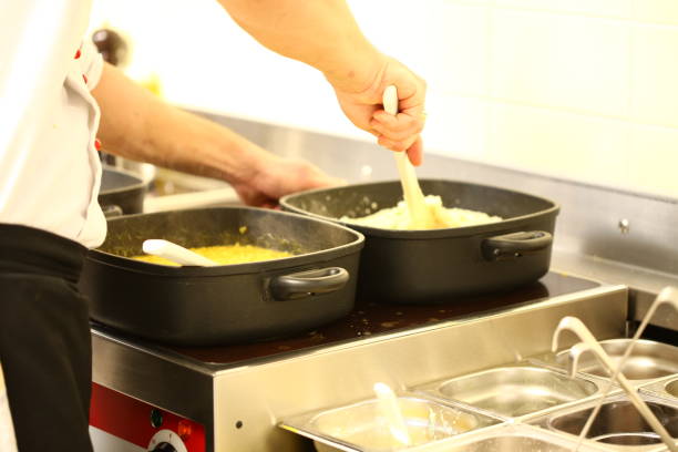 istock professional cook in kitchen preparing food for customers showing 1211115051