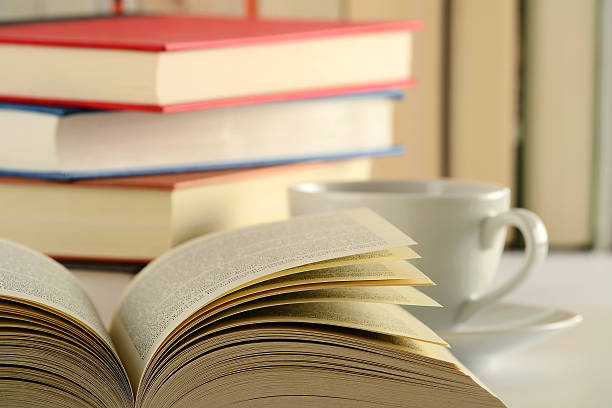 istock Composition with books and cup of coffee 121111535