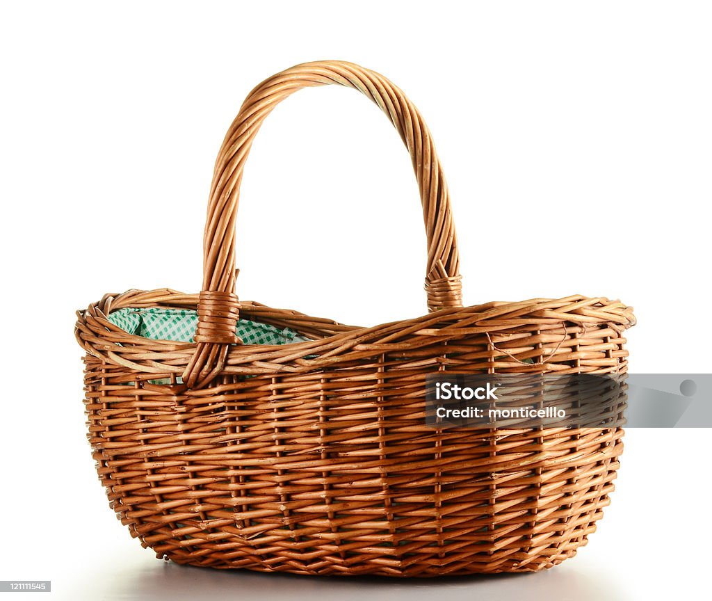 Empty wicker basket Basket Stock Photo