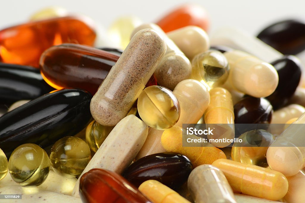 Composition with dietary supplements Nutritional Supplement Stock Photo