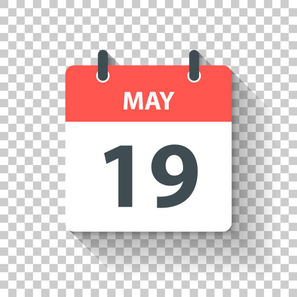 May 19 Daily Calendar Icon In Flat Design Style Stock Illustration ...