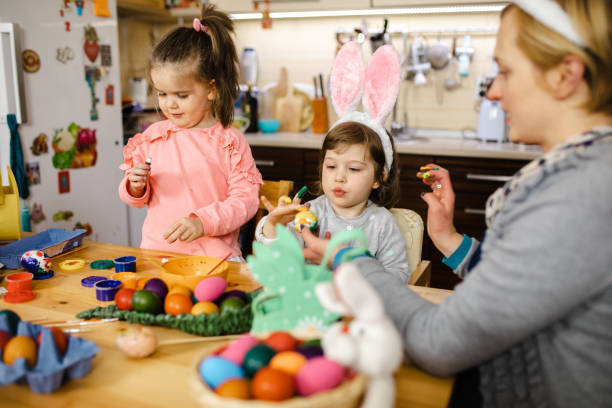 istock Easter egg decoration is their favourite part of Easter 1211127897