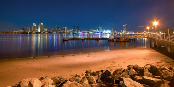 istock Downtown San Diego seen from Coronado island at night 1211129904
