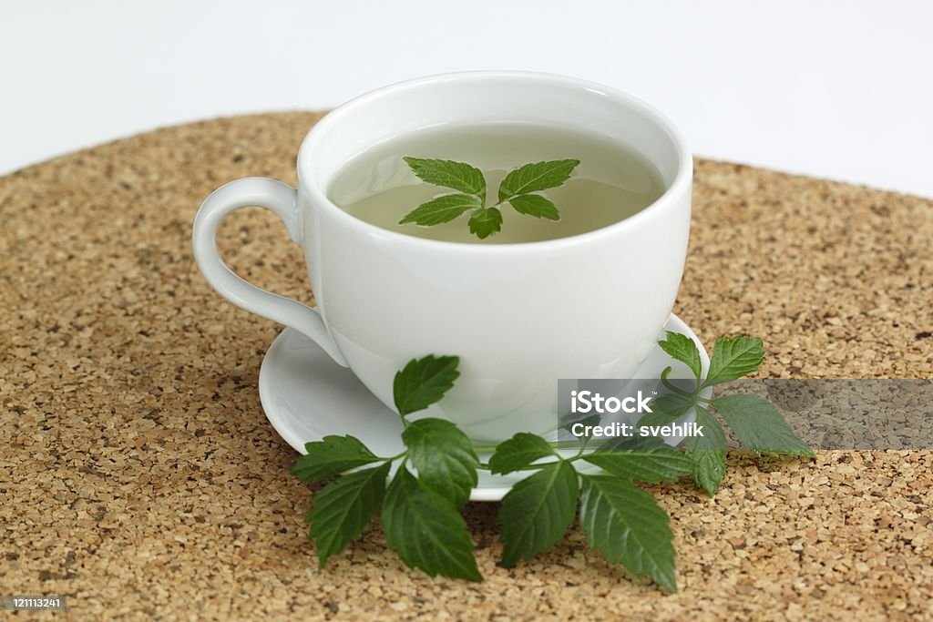 Jiaogulan tea  /Gynostemma pentphyllum/ Jiao Gu Lan  is called  "China's Immortality Herb" Jiaogulan Stock Photo