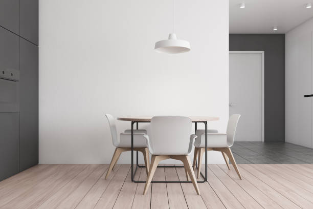 istock White and gray dining room and kitchen 1211143299