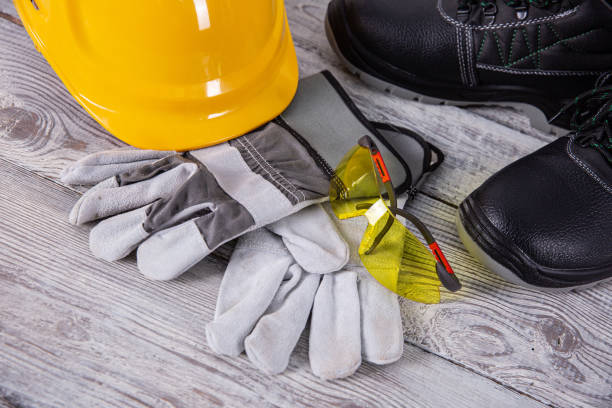 istock A protective helmet and boots are needed at every construction site. 1211151632