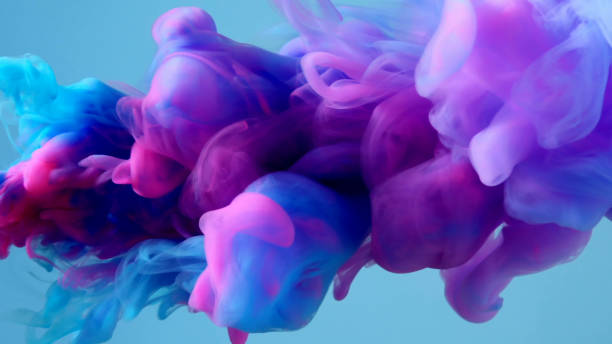 istock Pink and blue liquid levitation 1211152281