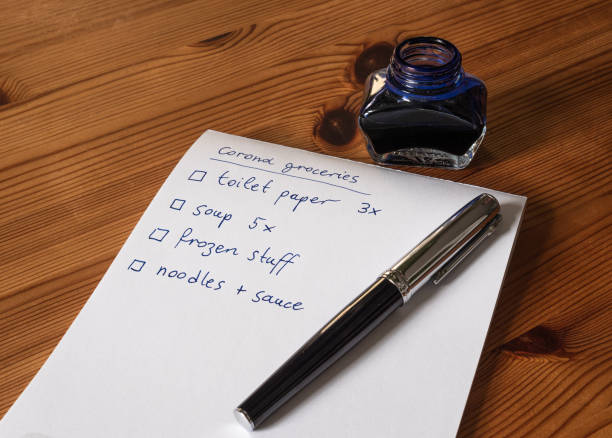 istock Shopping list for corona covid19 prepping 1211153298